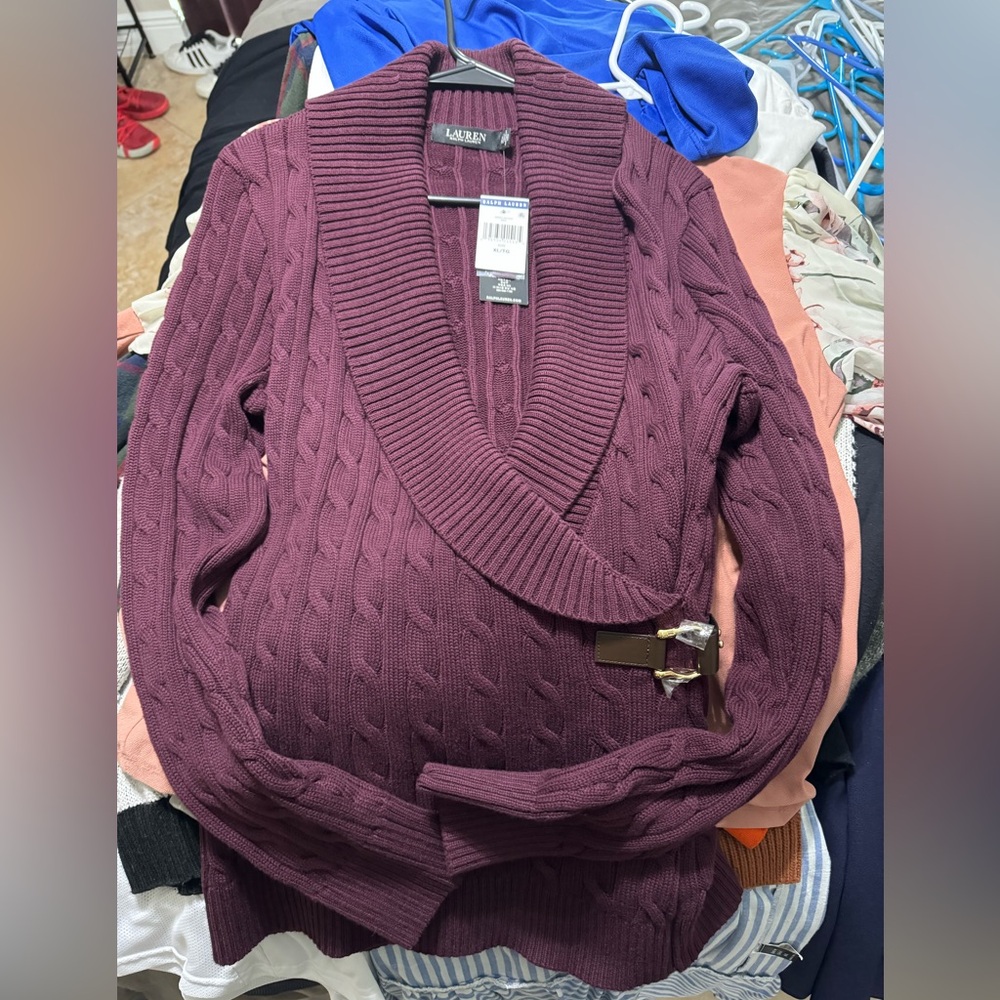 COPY - Lauren Ralph Lauren Buckled Cotton Cardigan